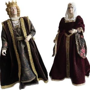 Pair of porcelain historical figures